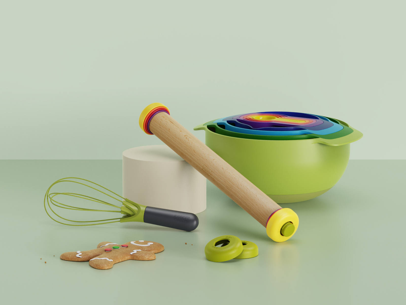 Verstellbare Teigrolle - Nudelholz mit 5 Teigdicken | Precisionpin Rolling Pin