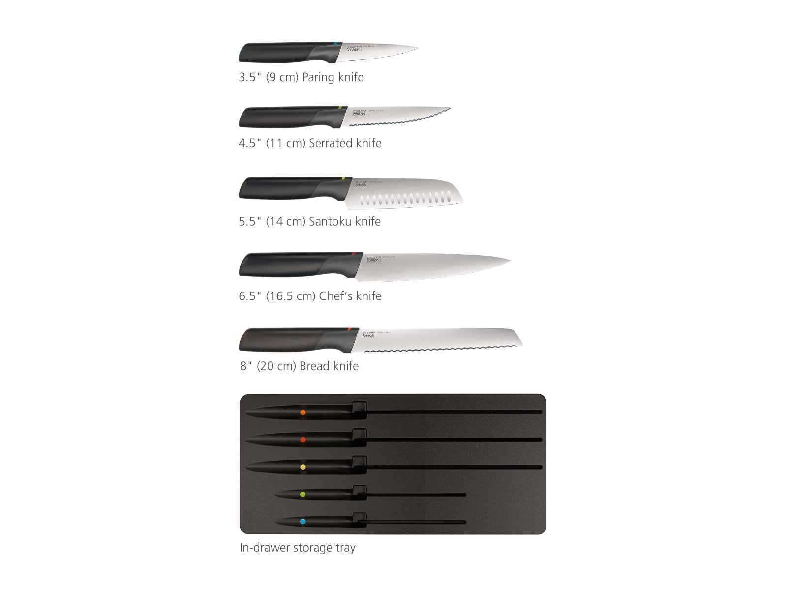 5-teiliges Messer-Set mit Schubladenaufbewahrung | Elevate™ Knives Store 5-PC Set