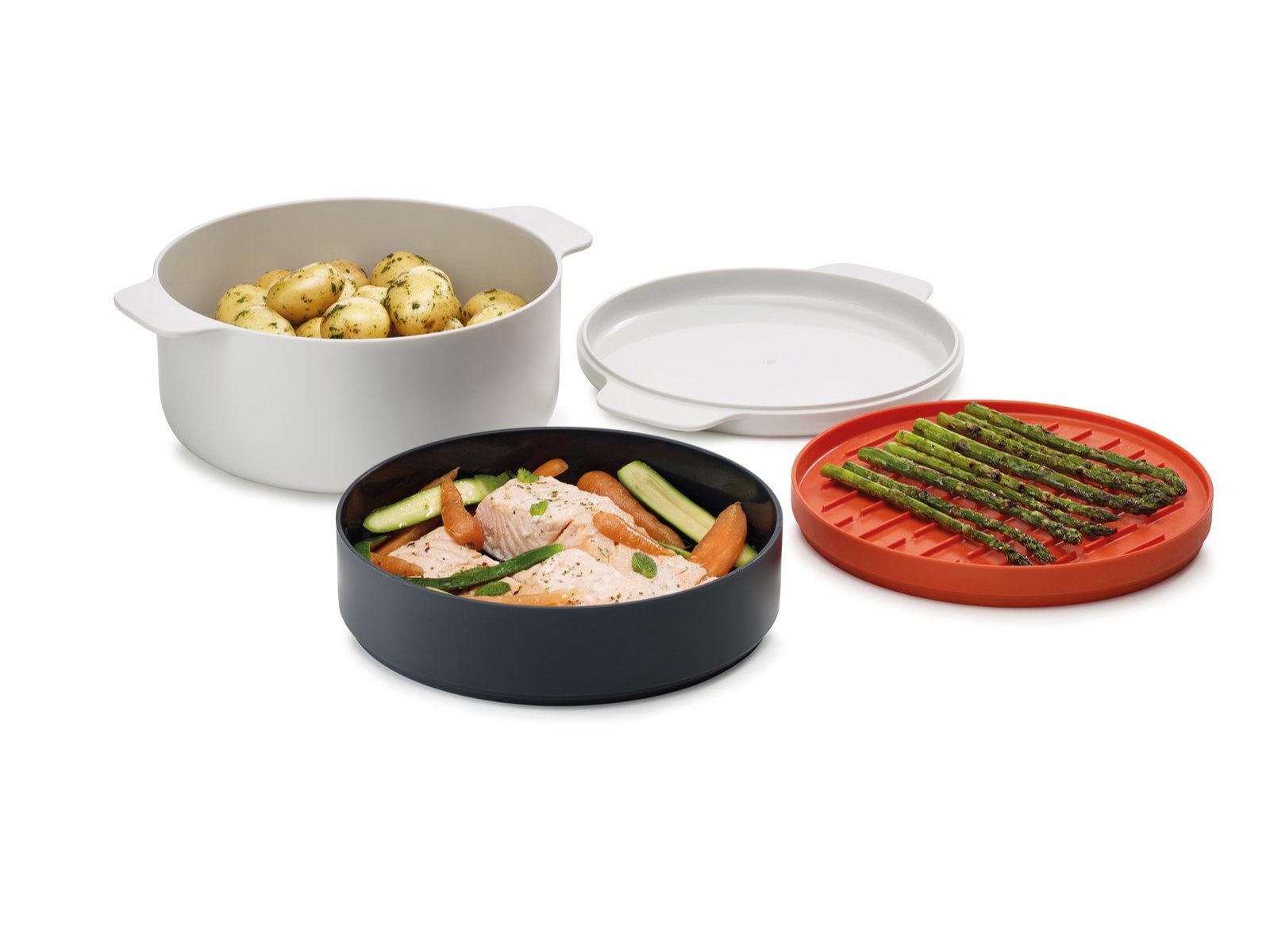 4-teiliges Mikrowellenkochset | M-Cuisine Stack-Set