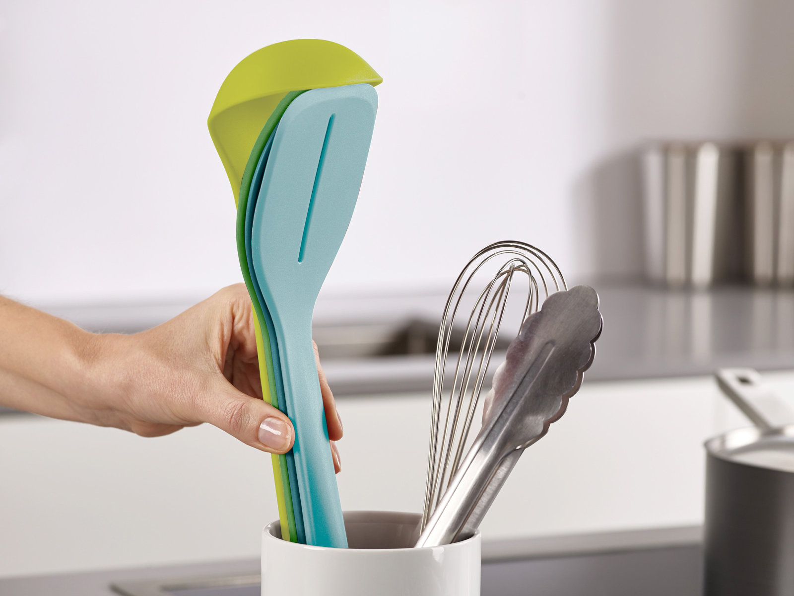 Kochlöffel-Set 4-teilig für Schubladenaufbewahrung | 4PC in-Drawer Utensil Set Opal