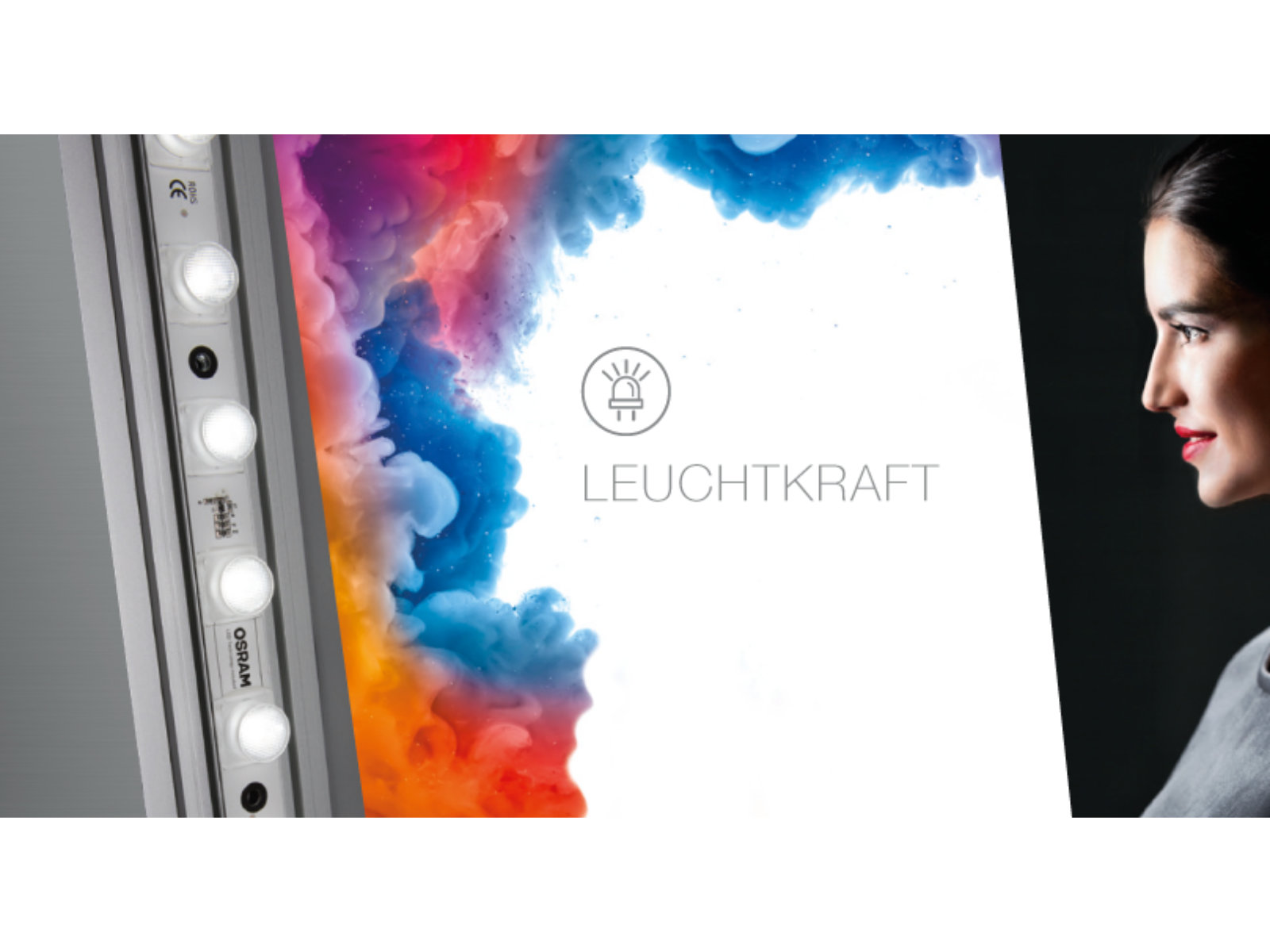 Akkubetriebener LED-Messewand-Rahmen - ohne SaUV-Drucke | LEDUP Battery