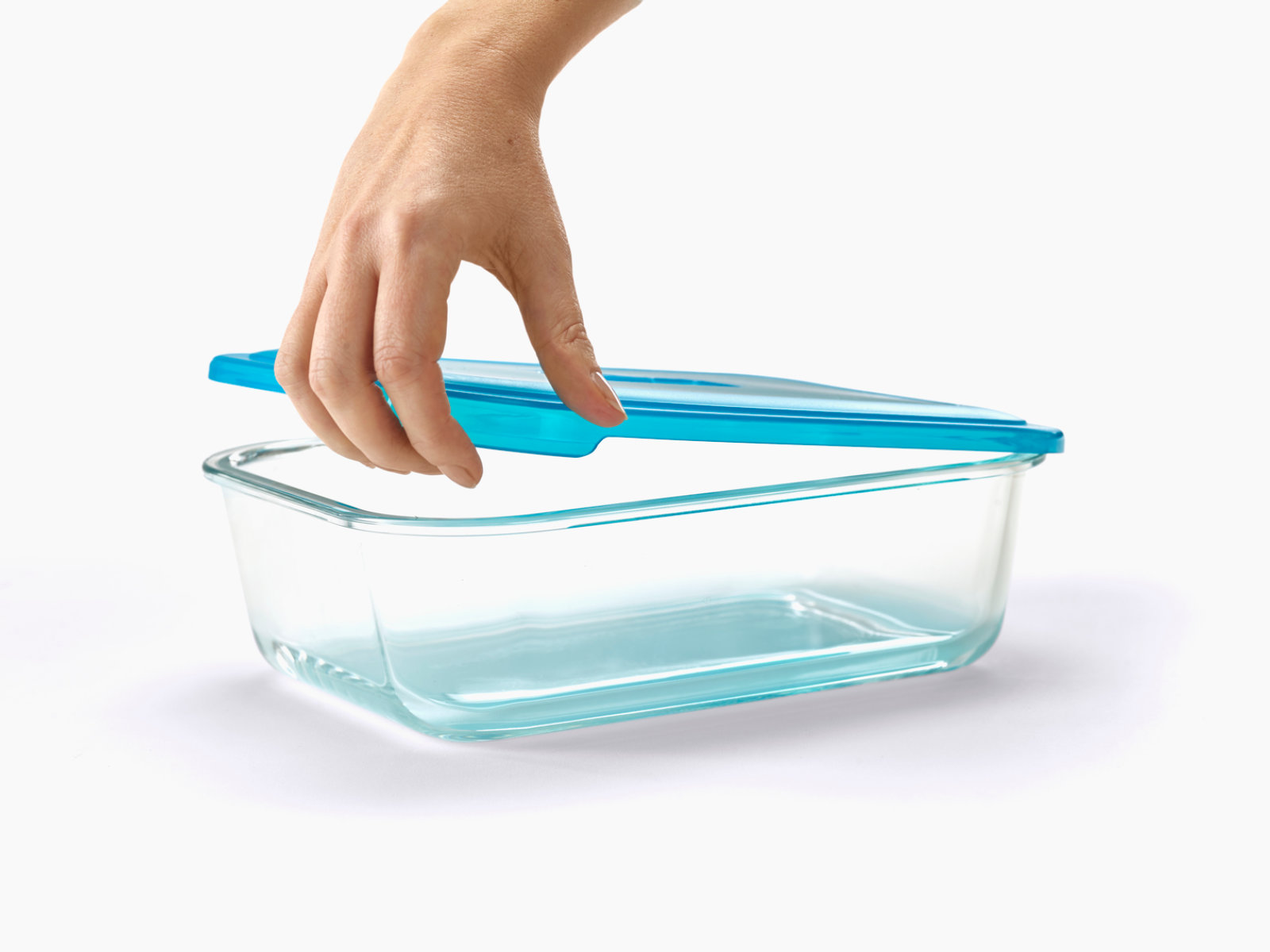 Kompaktes 4-teiliges Aufbewahrungsbehälter-Set aus Borosilikatglas | Nest Glass Storage