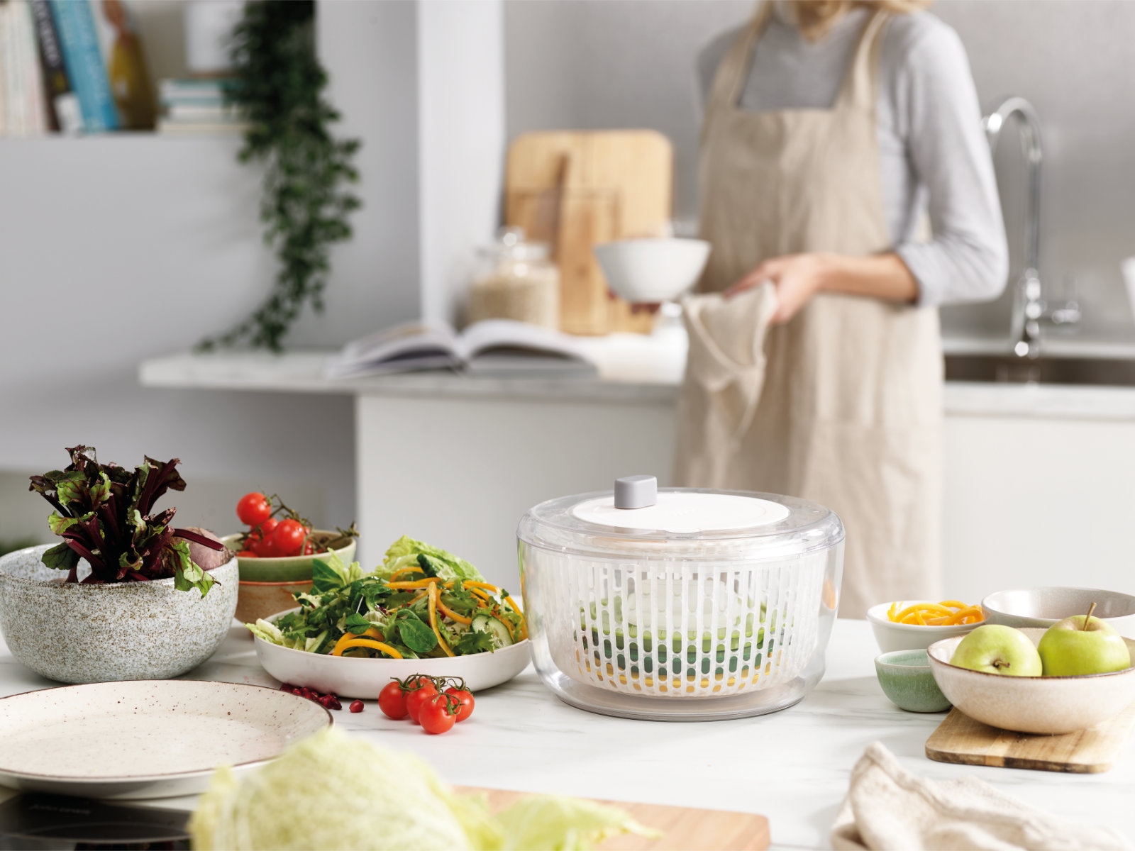 4-teiliges Salatzubereitungs-Set, mehrfarbig | Multi-Prp 4-PC Salad Prep Set