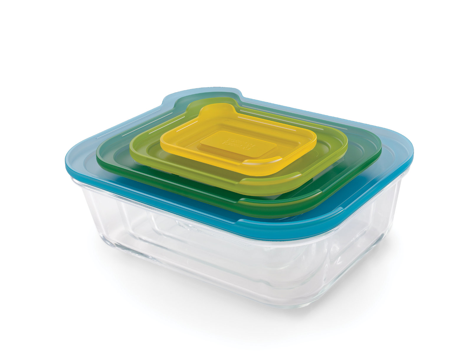 Kompaktes 4-teiliges Aufbewahrungsbehälter-Set aus Borosilikatglas | Nest Glass Storage