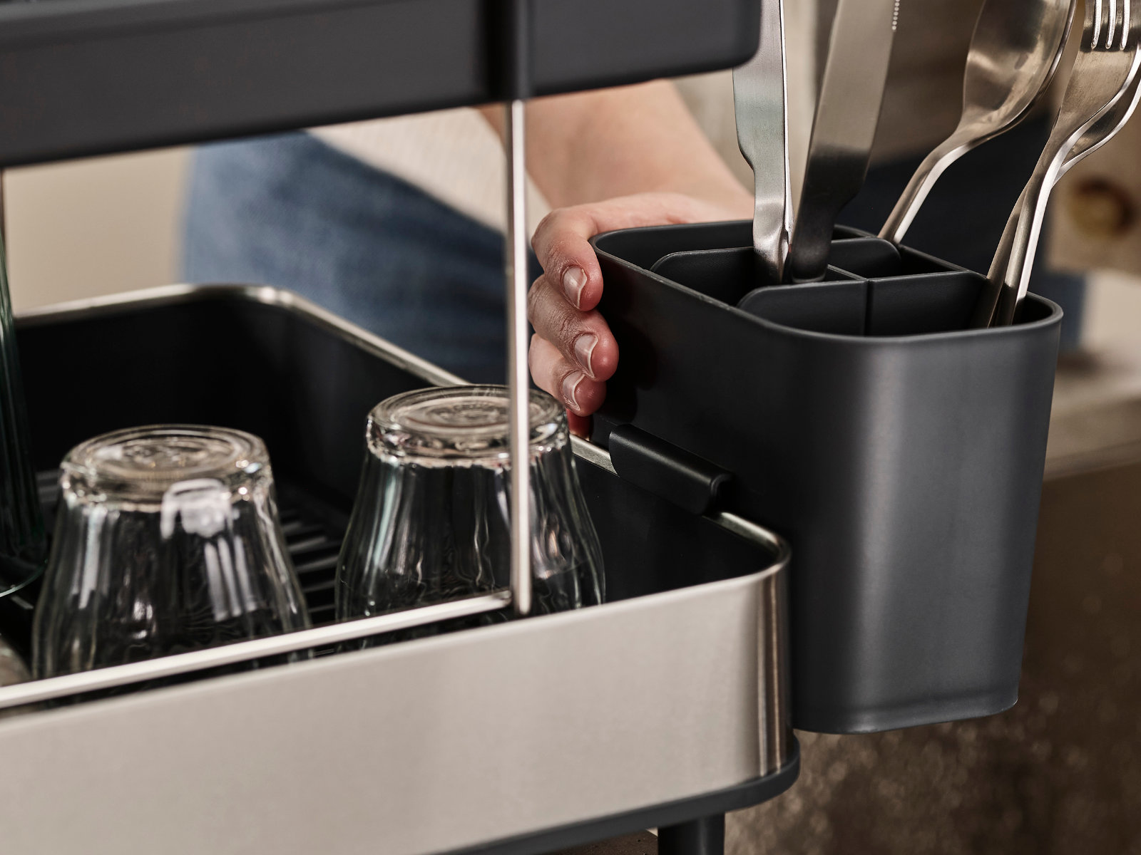 2-stufiges Edelstahl-Abtropfgestell | Extend Steel 2 Tier Dish Rack
