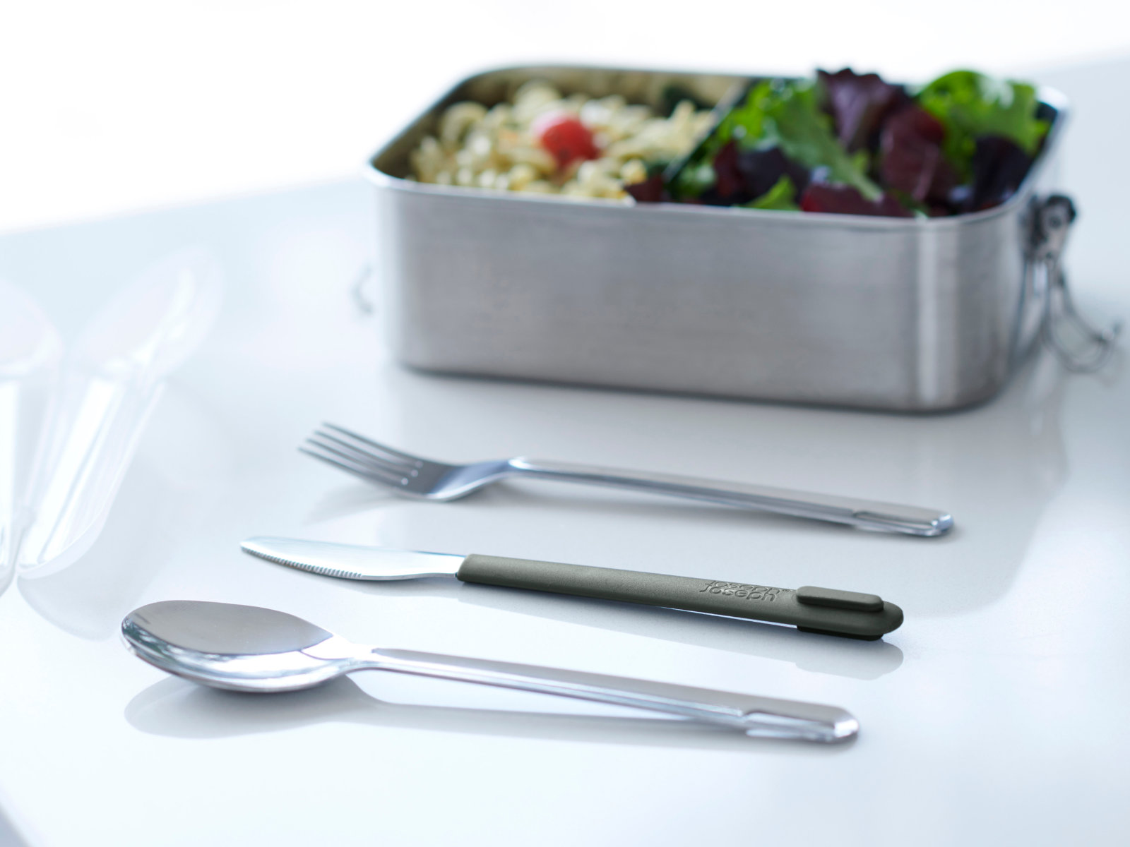 Besteckset aus Edelstahl mit Aufbewahrungsbehälter | GoEat™ Stainless-Steel