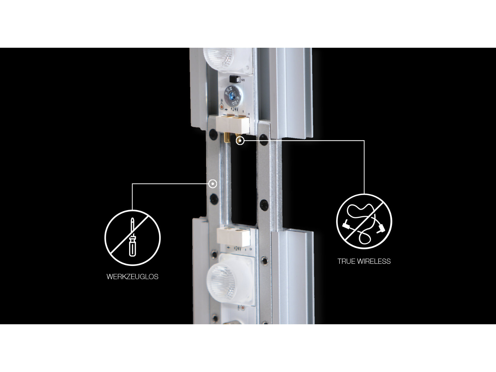 Akkubetriebener LED-Rahmen - mit Rollen - ohne SaUV-Drucke | LEDUP Battery