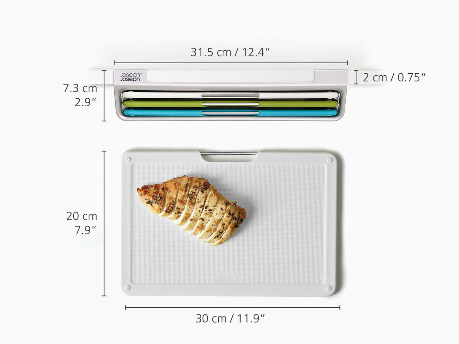 3-teiliges Unterregal Schneidebrett-Set | Folio Slim