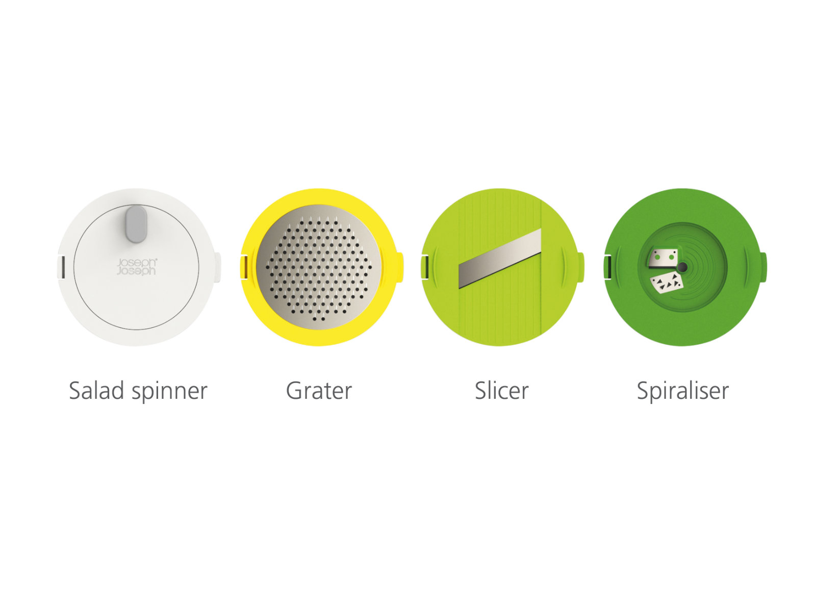 4-teiliges Salatzubereitungs-Set, mehrfarbig | Multi-Prp 4-PC Salad Prep Set