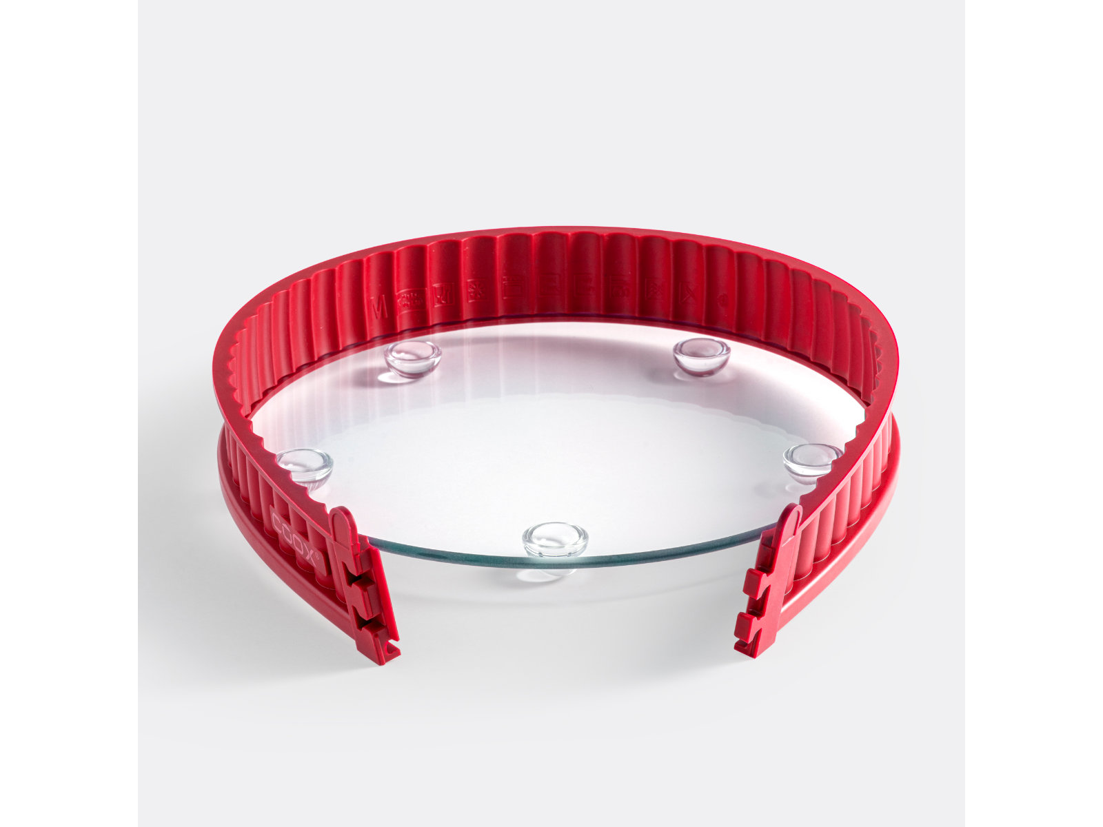 Quicheform mit Glas-Servierplatte und Glasfüßen Ø 26 cm